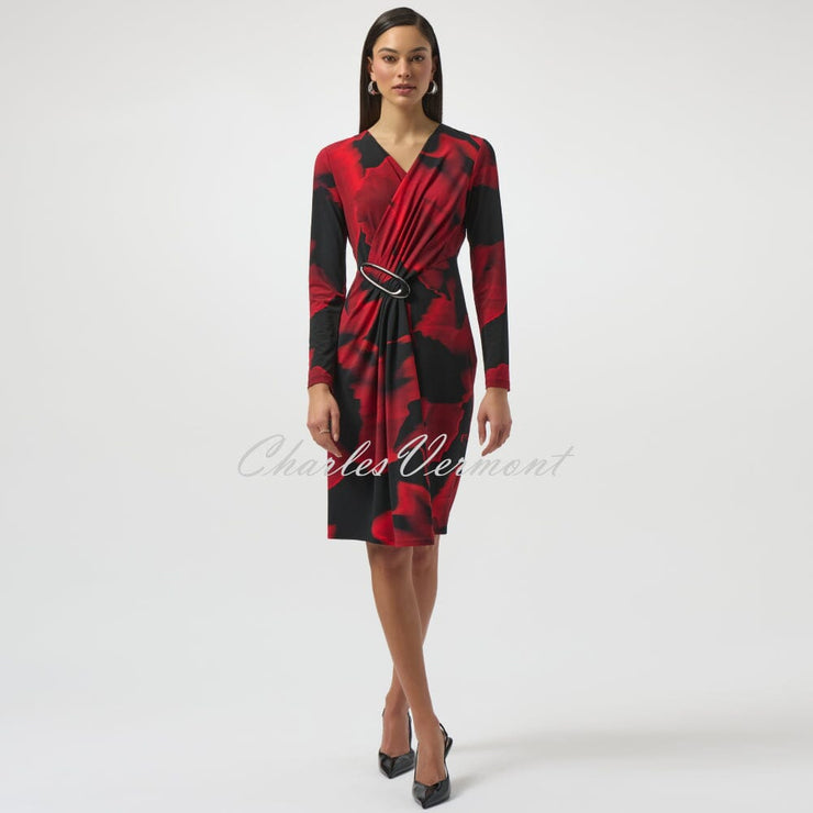 Joseph Ribkoff Abstract Print Wrap Dress - Style 254088