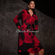 Joseph Ribkoff Abstract Print Wrap Dress - Style 254088