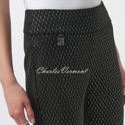 Joseph Ribkoff Silver Foil Geometric Print Trouser - Style 254143