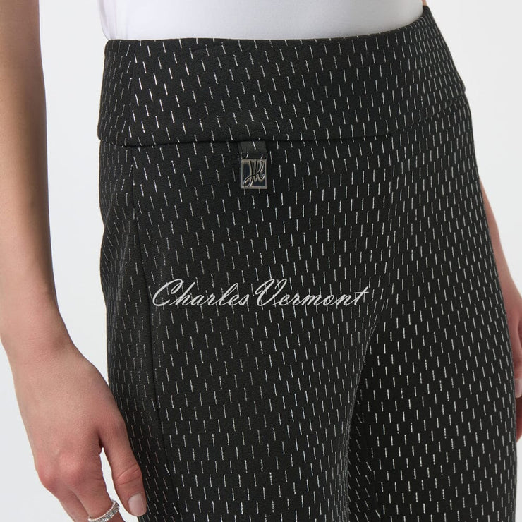 Joseph Ribkoff Silver Foil Geometric Print Trouser - Style 254143