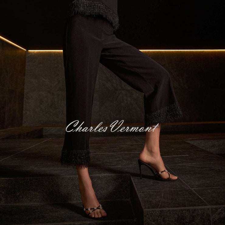 Joseph Ribkoff Culotte Trouser With Fringe Hem - Style 254147
