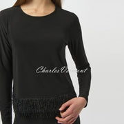 Joseph Ribkoff Top With Fringe Hem - Style 254148