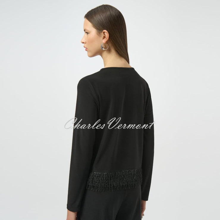 Joseph Ribkoff Top With Fringe Hem - Style 254148