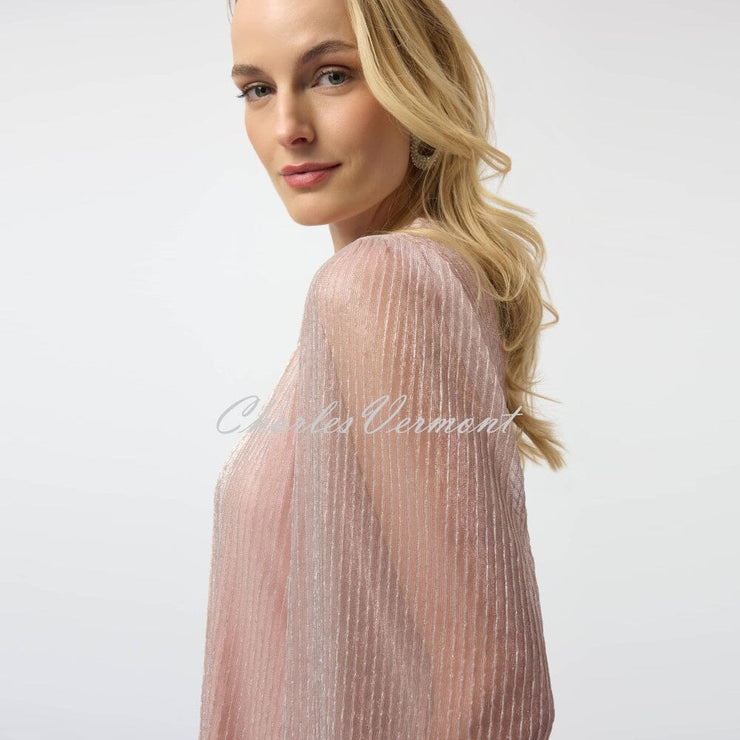 Joseph Ribkoff Metallic Pleated Top - Style 254163