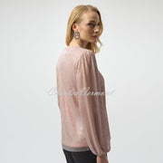Joseph Ribkoff Metallic Pleated Top - Style 254163