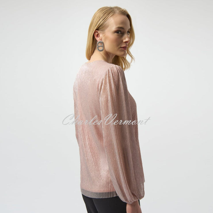 Joseph Ribkoff Metallic Pleated Top - Style 254163