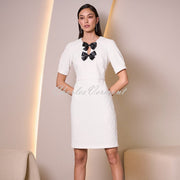 Joseph Ribkoff Dress With Bow Detail - Style 254177