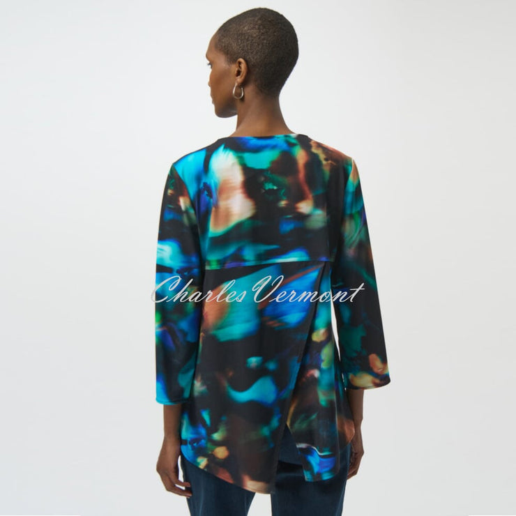 Joseph Ribkoff Abstract Print Zip Top - Style 254204