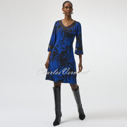 Joseph Ribkoff Mesh Floral Print Dress - Style 254208