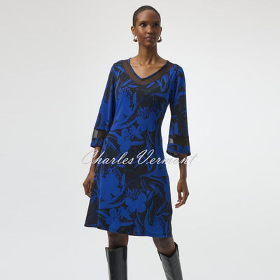 Joseph Ribkoff Mesh Floral Print Dress - Style 254208