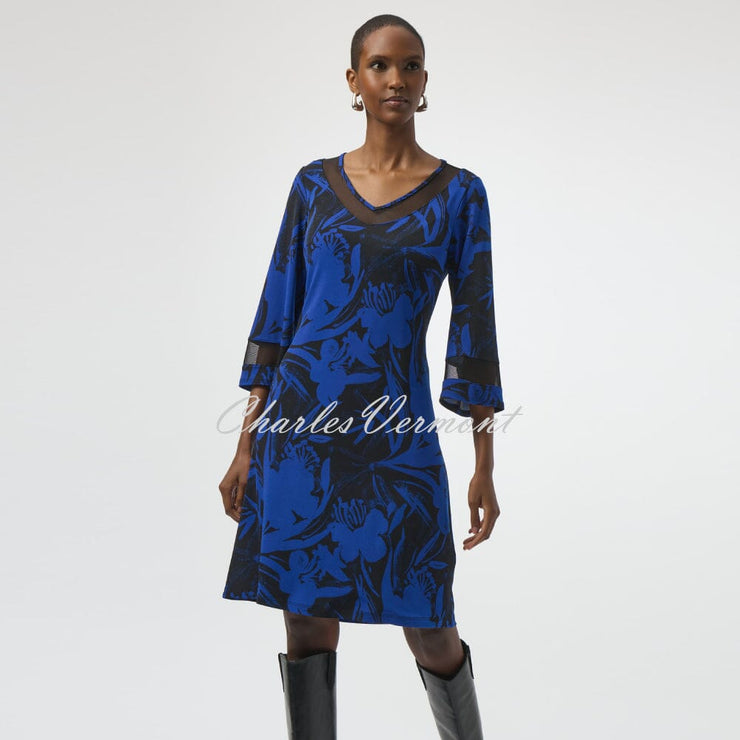 Joseph Ribkoff Mesh Floral Print Dress - Style 254208