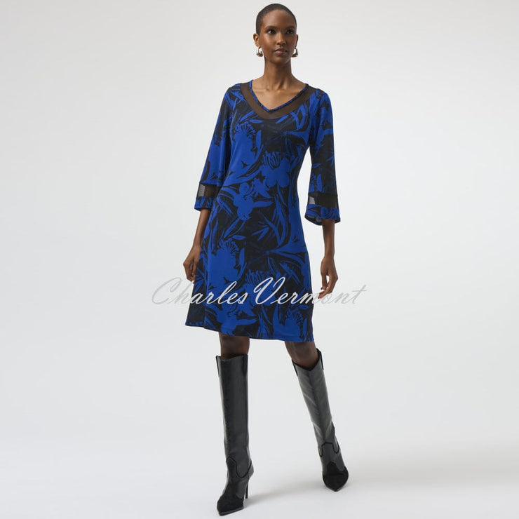 Joseph Ribkoff Mesh Floral Print Dress - Style 254208