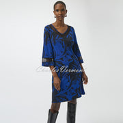 Joseph Ribkoff Mesh Floral Print Dress - Style 254208