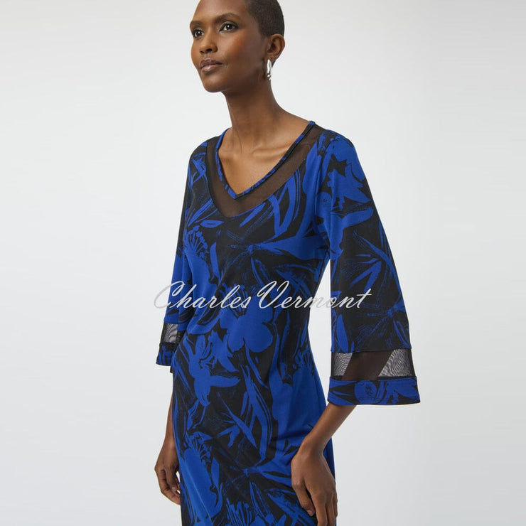 Joseph Ribkoff Mesh Floral Print Dress - Style 254208