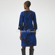 Joseph Ribkoff Mesh Floral Print Dress - Style 254208