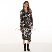 Frank Lyman Animal Print Mock Wrap Dress - Style 254217