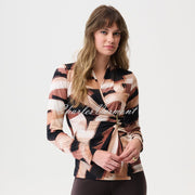 Joseph Ribkoff Abstract Print Wrap Top - Style 254218