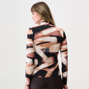 Joseph Ribkoff Abstract Print Wrap Top - Style 254218
