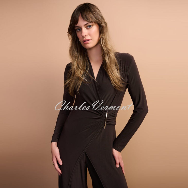 Joseph Ribkoff Wide Leg Wrap Jumpsuit - Style 254219