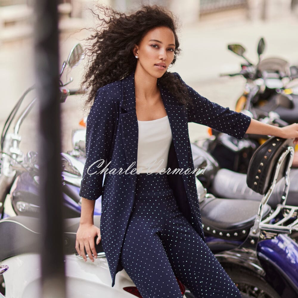 Frank Lyman Zipped Hooded Jacket – Style 226222 (Navy) | Charles