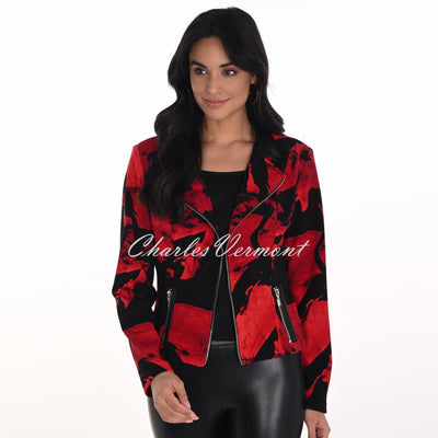 Frank Lyman Jacket With Faux Leather Trim Detailing - Style 254278