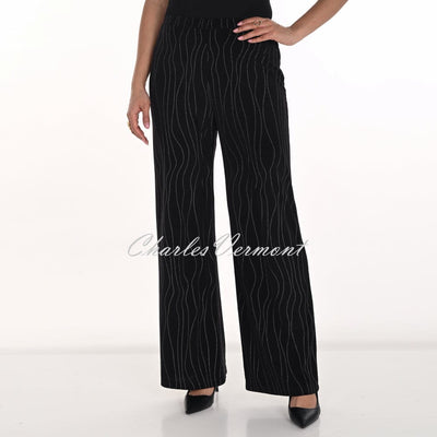 Frank Lyman Trouser With Textured Gold Print - Style 254295