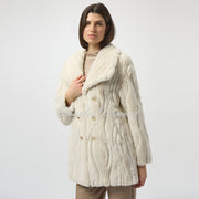Joseph Ribkoff Textured Faux Fur Coat - Style 254908