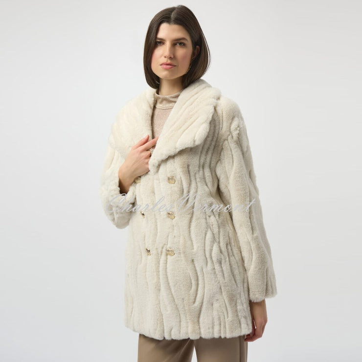Joseph Ribkoff Textured Faux Fur Coat - Style 254908