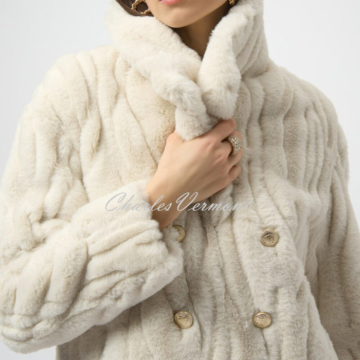 Joseph Ribkoff Textured Faux Fur Coat - Style 254908