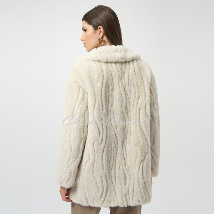 Joseph Ribkoff Textured Faux Fur Coat - Style 254908