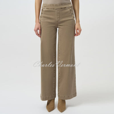 Joseph Ribkoff Classic Wide Leg Pull On Jean - Style 254919 (Fawn)