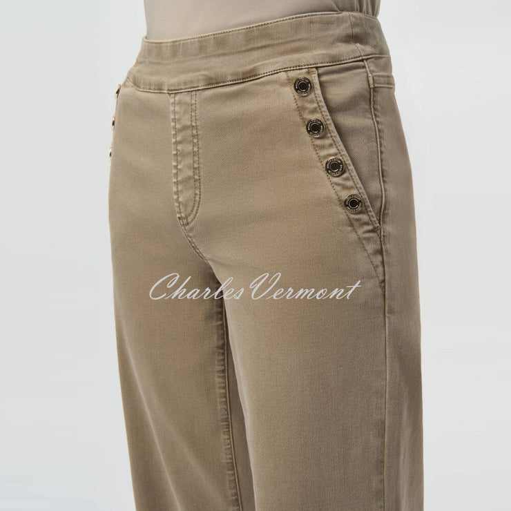 Joseph Ribkoff Classic Wide Leg Pull On Jean - Style 254919 (Fawn)