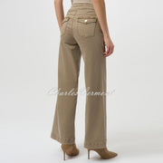 Joseph Ribkoff Classic Wide Leg Pull On Jean - Style 254919 (Fawn)
