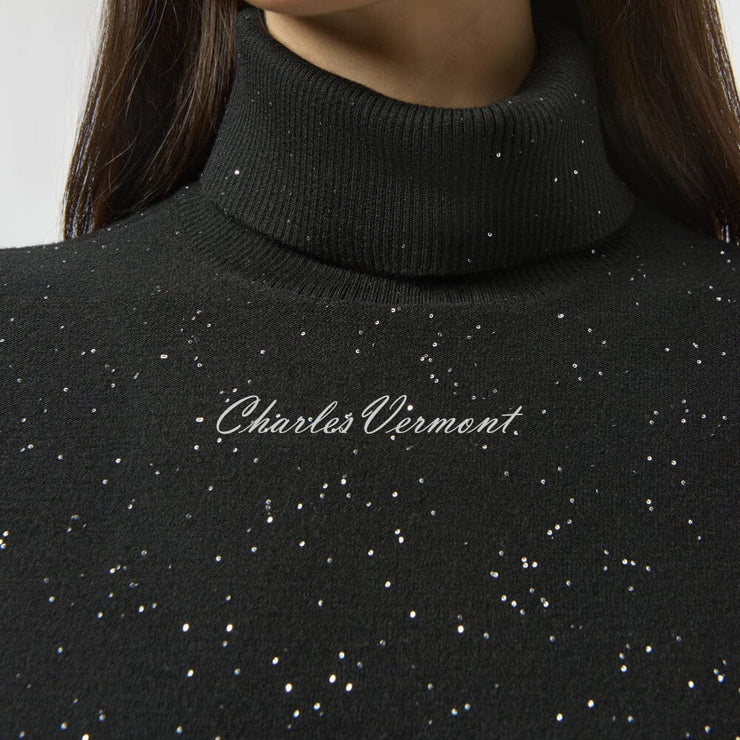 Joseph Ribkoff Sequinned Turtleneck Dress - Style 254932