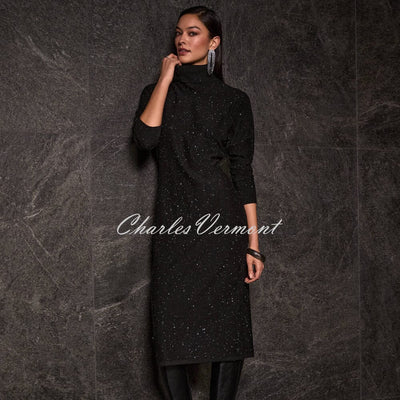 Joseph Ribkoff Sequinned Turtleneck Dress - Style 254932