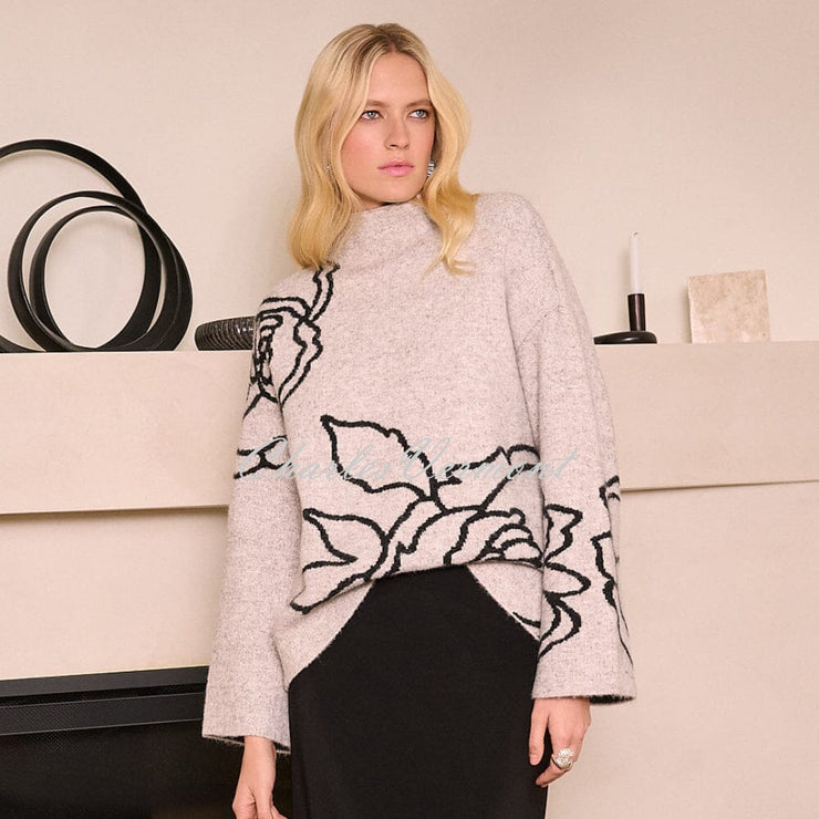 Joseph Ribkoff Floral Print Sweater - Style 254943