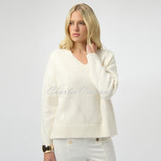 Joseph Ribkoff Sequin Knit Sweater - Style 254949 (Winter White)