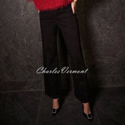 Joseph Ribkoff Wide Leg Jeans With Rhinestone Detail - Style 254962