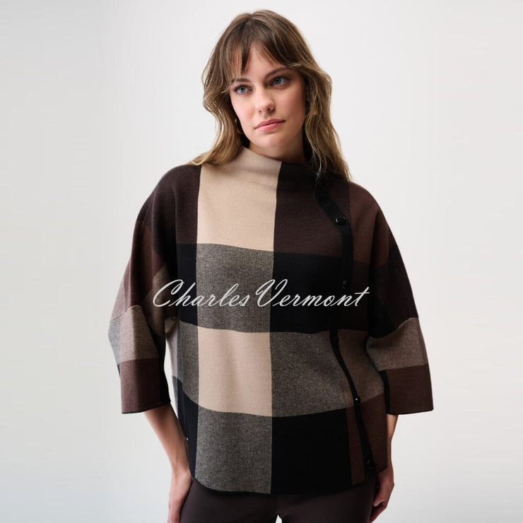 Joseph Ribkoff Plaid Print Sweater - Style 254976
