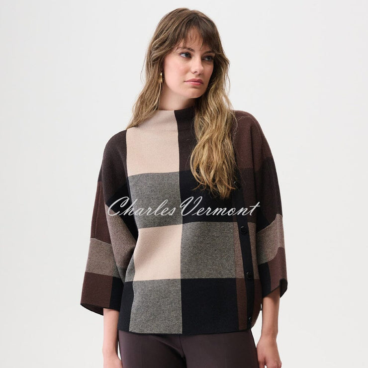Joseph Ribkoff Plaid Print Sweater - Style 254976