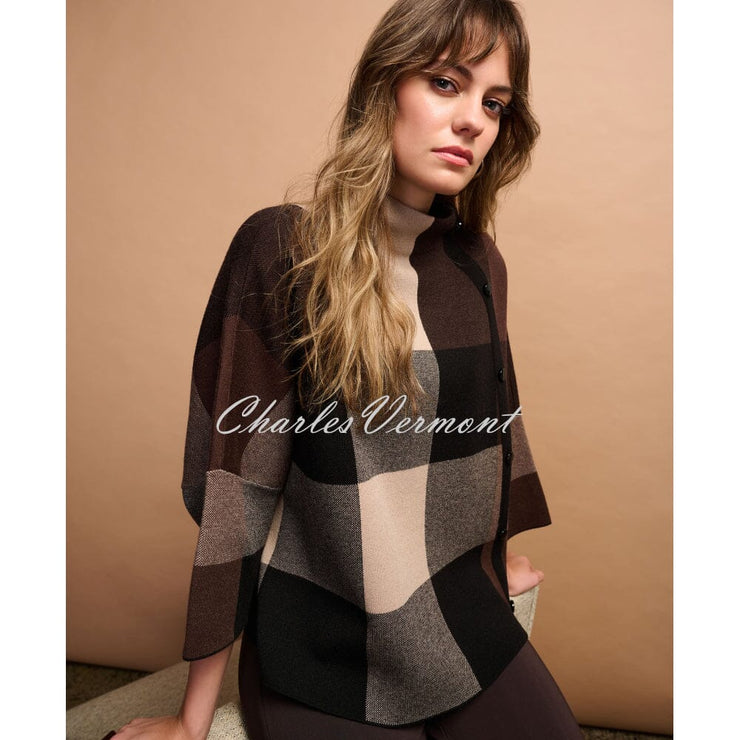 Joseph Ribkoff Plaid Print Sweater - Style 254976