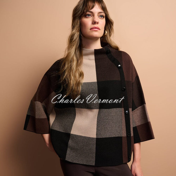 Joseph Ribkoff Plaid Print Sweater - Style 254976