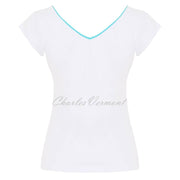 Dolcezza 'Half Moon Morning' V-Neck Top with Diamante Detail - Style 25610