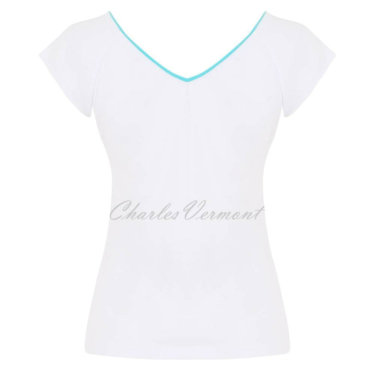 Dolcezza 'Half Moon Morning' V-Neck Top with Diamante Detail - Style 25610