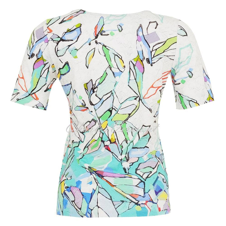Dolcezza 'Half Moon Morning' V-Neck Top - Style 25613