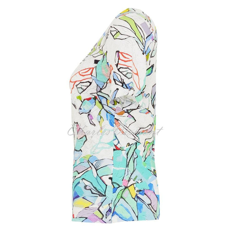 Dolcezza 'Half Moon Morning' V-Neck Top - Style 25613