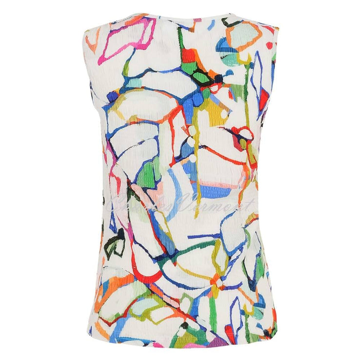 Dolcezza 'Fighting The Wind' Seersucker Sleeveless Top - Style 25640
