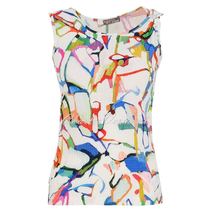 Dolcezza 'Fighting The Wind' Seersucker Sleeveless Top - Style 25640