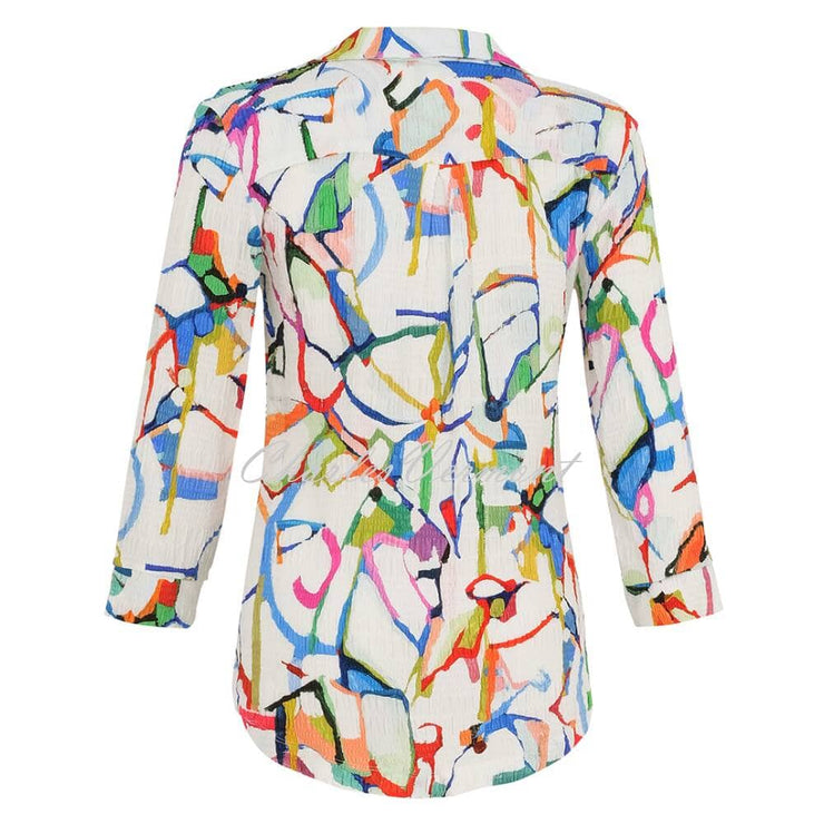 Dolcezza 'Fighting The Wind' Seersucker Blouse - Style 25644