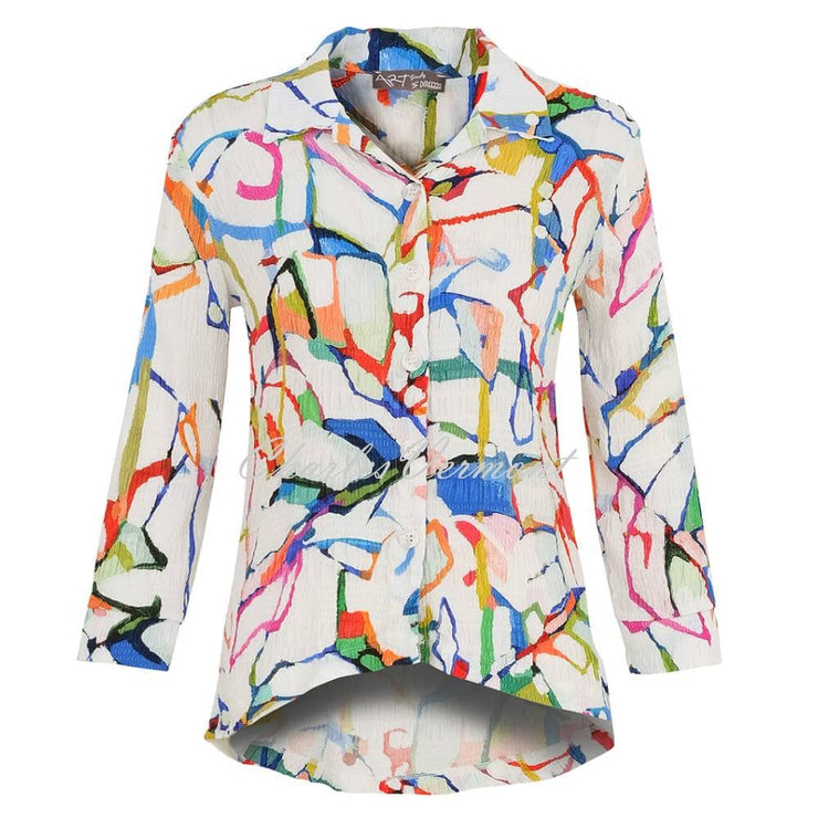 Dolcezza 'Fighting The Wind' Seersucker Blouse - Style 25644